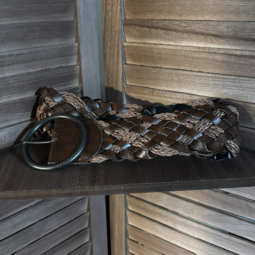 YMI Brown and Black Braided Belt
